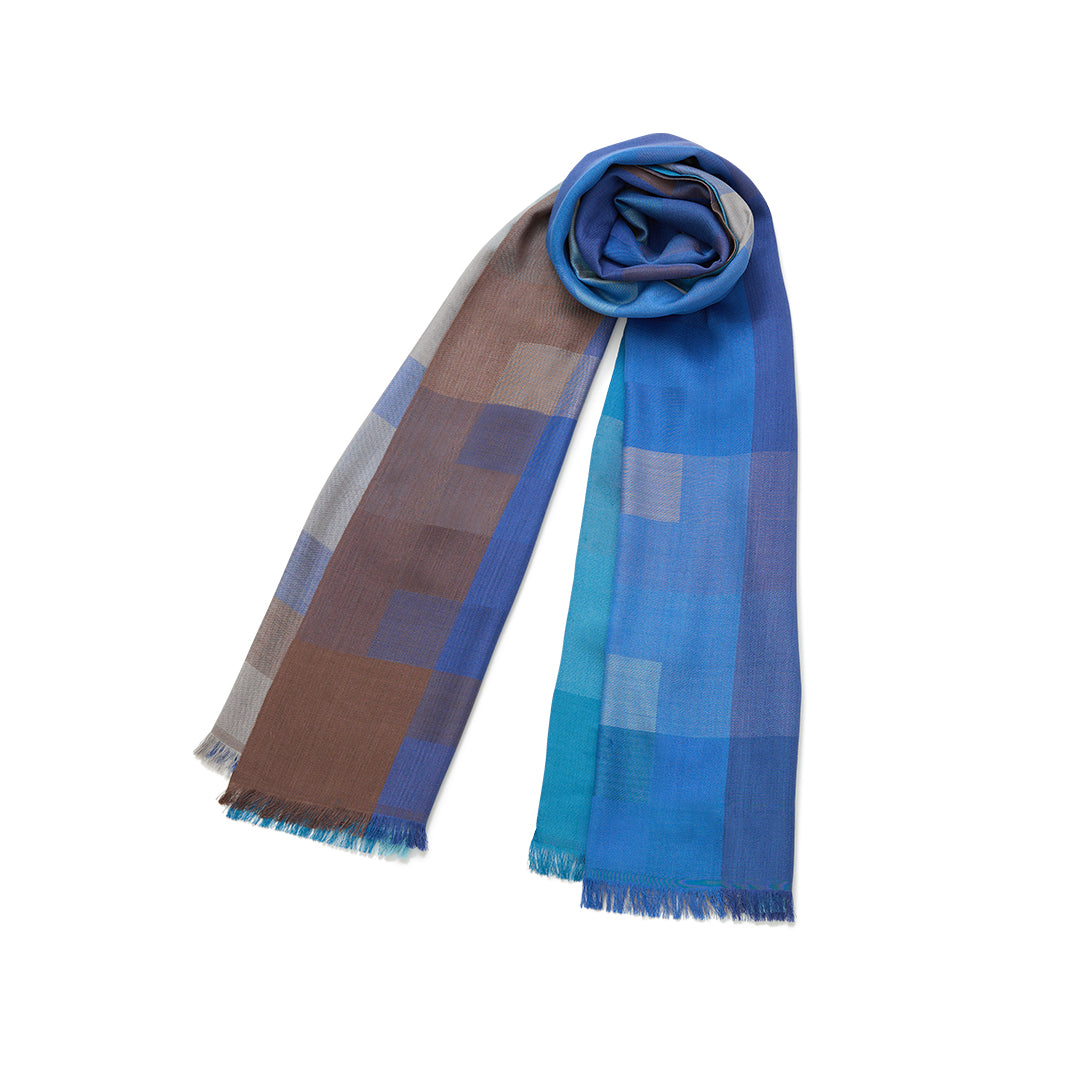 Block Check Silk Stole