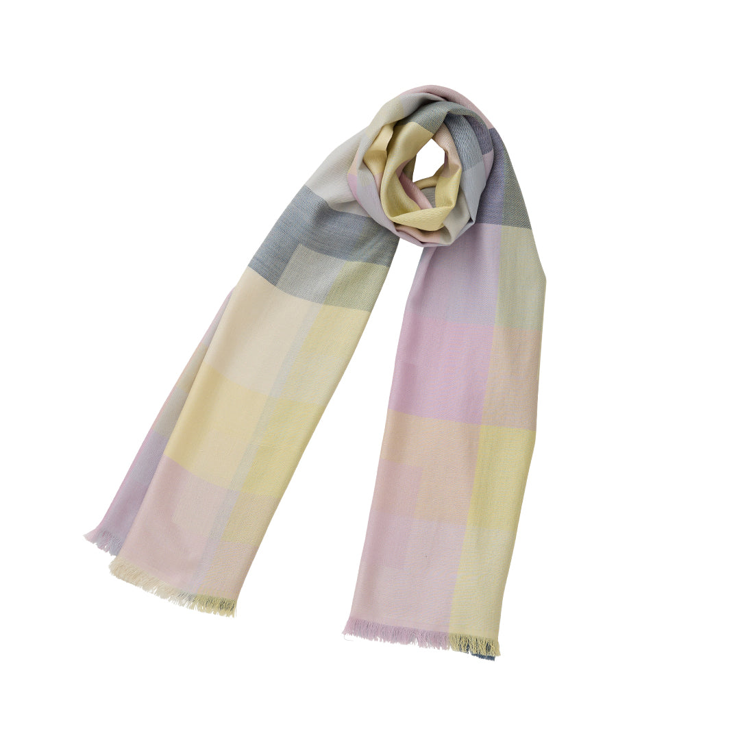 Block Check Silk Stole