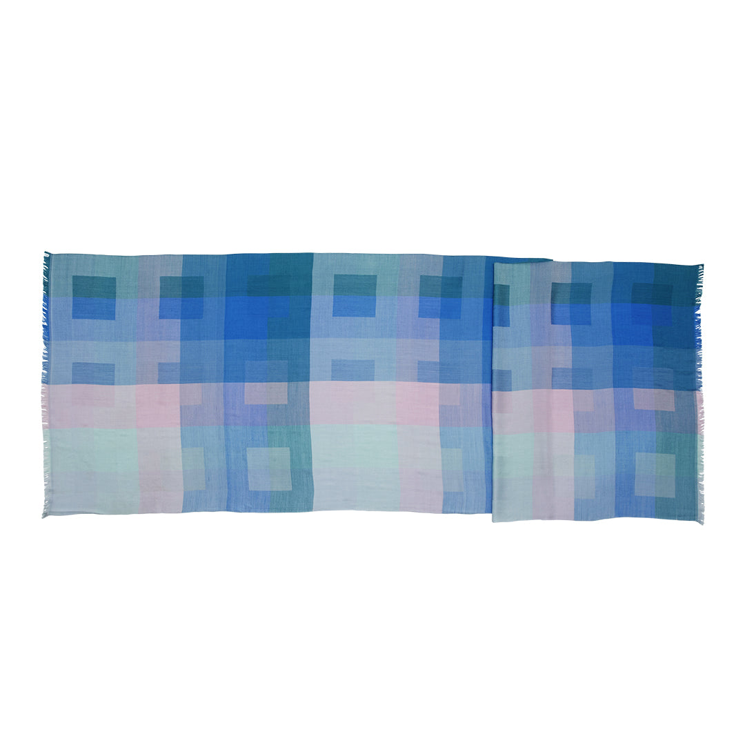 Block Check Silk Stole