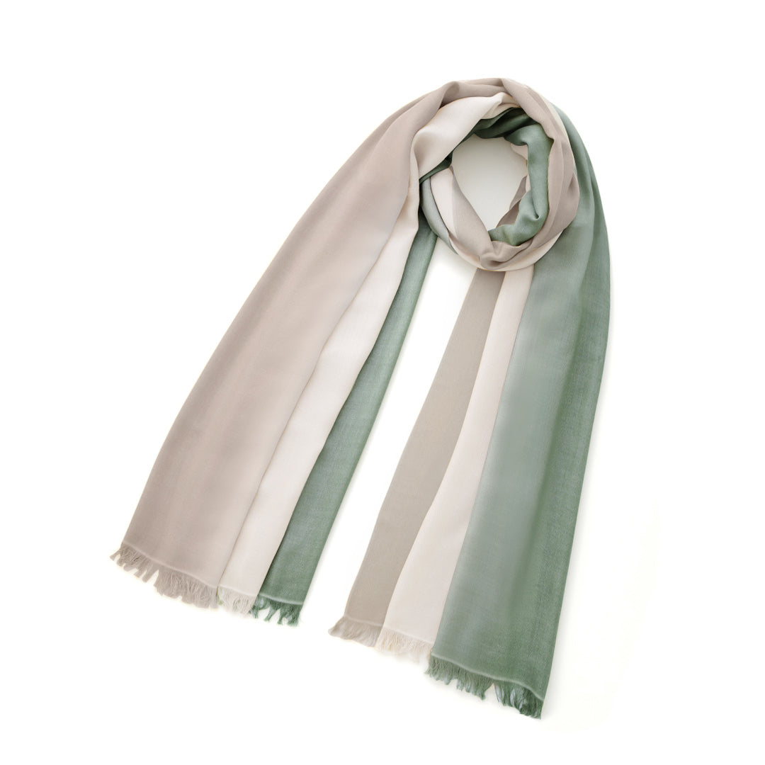 Tricolor Fine Silk Stole
