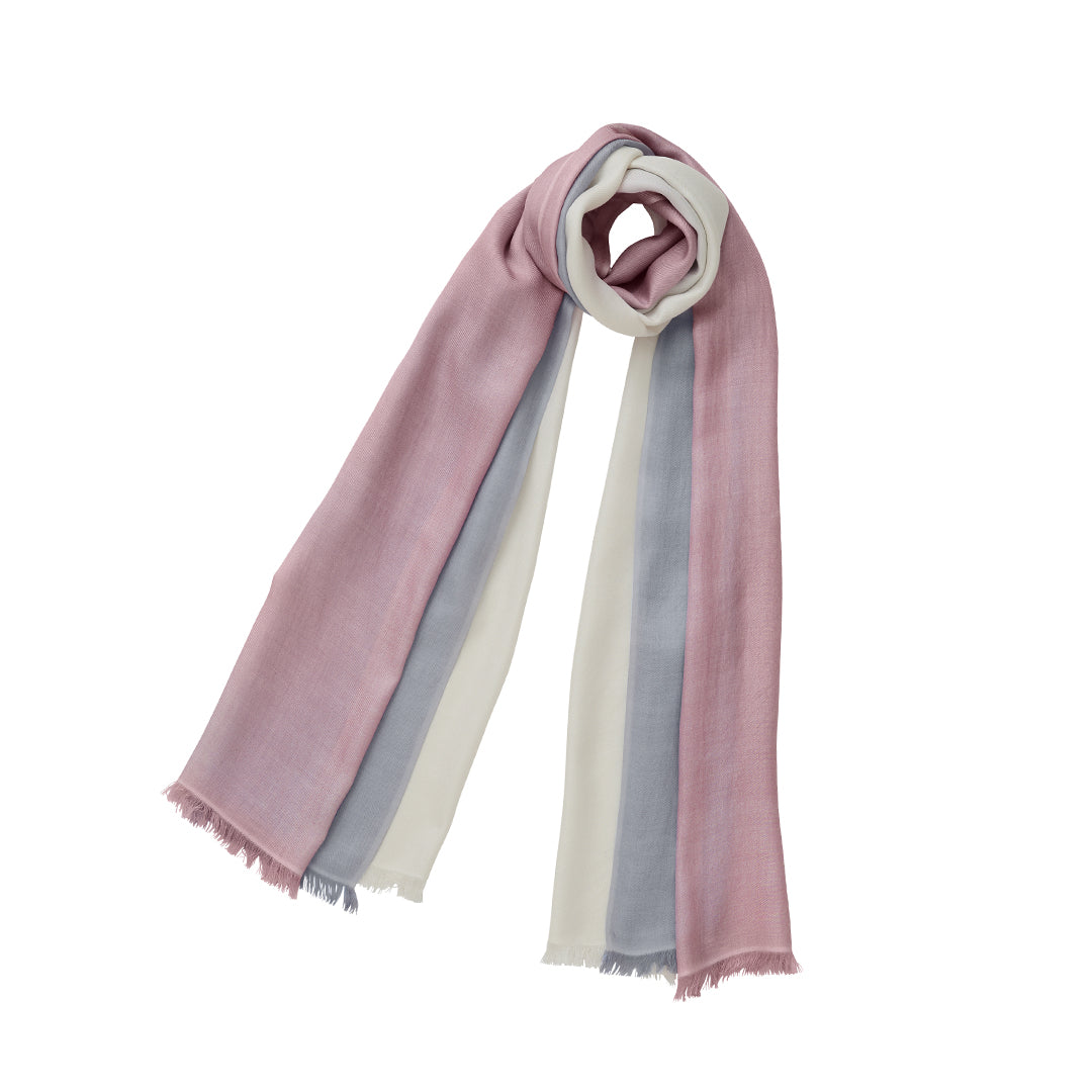 Tricolor Fine Silk Stole