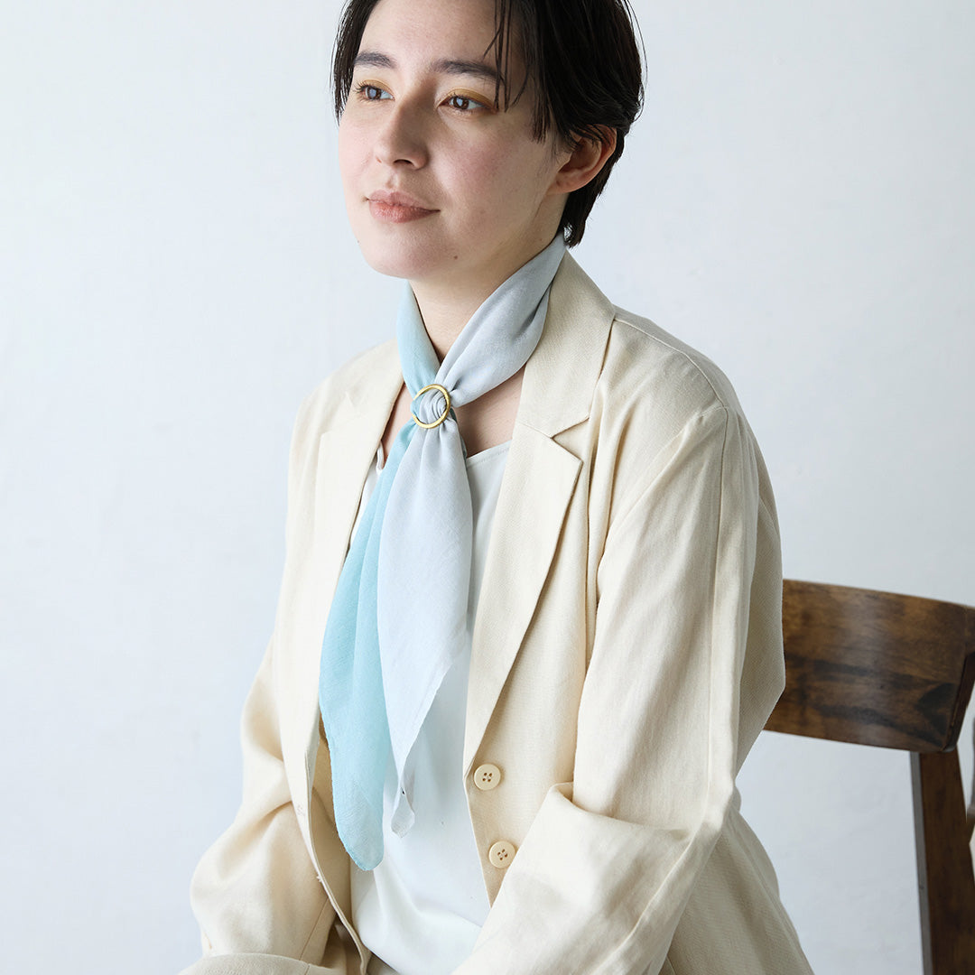 Cashmere Silk Scarf with Ring