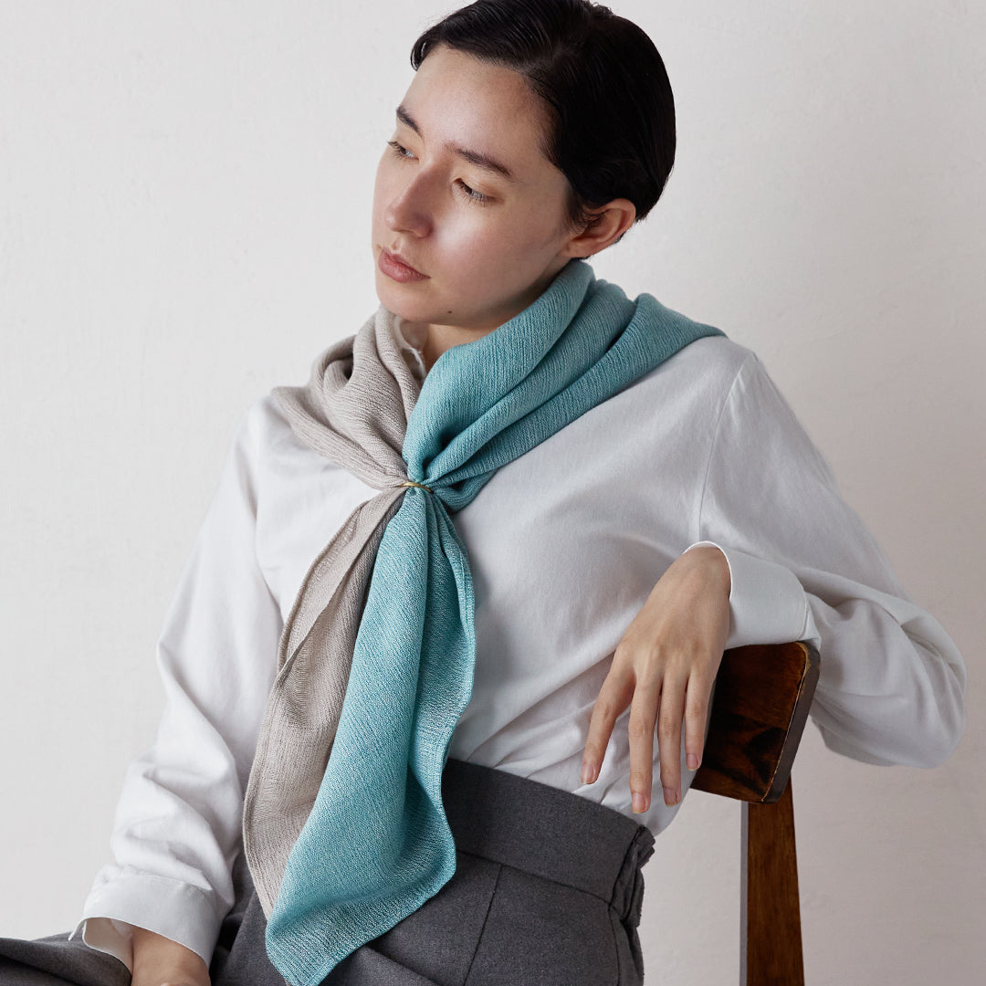 Ikat Scarf with Ring