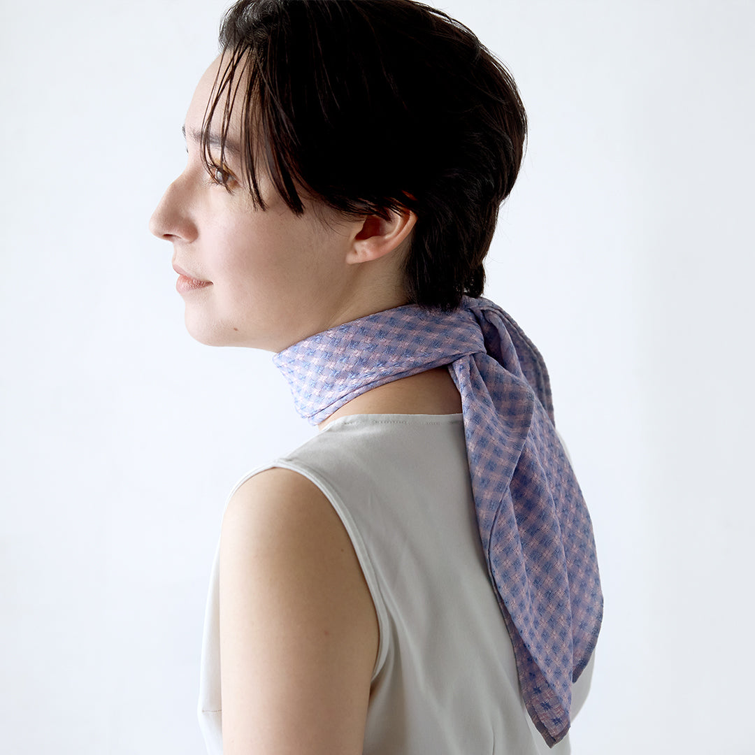 Small Flower Scarf with Ring