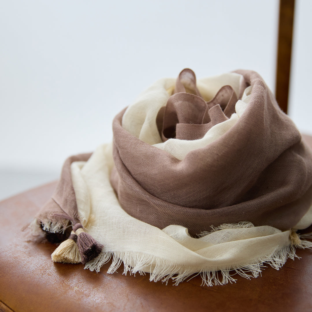 Linen Pompon Stole