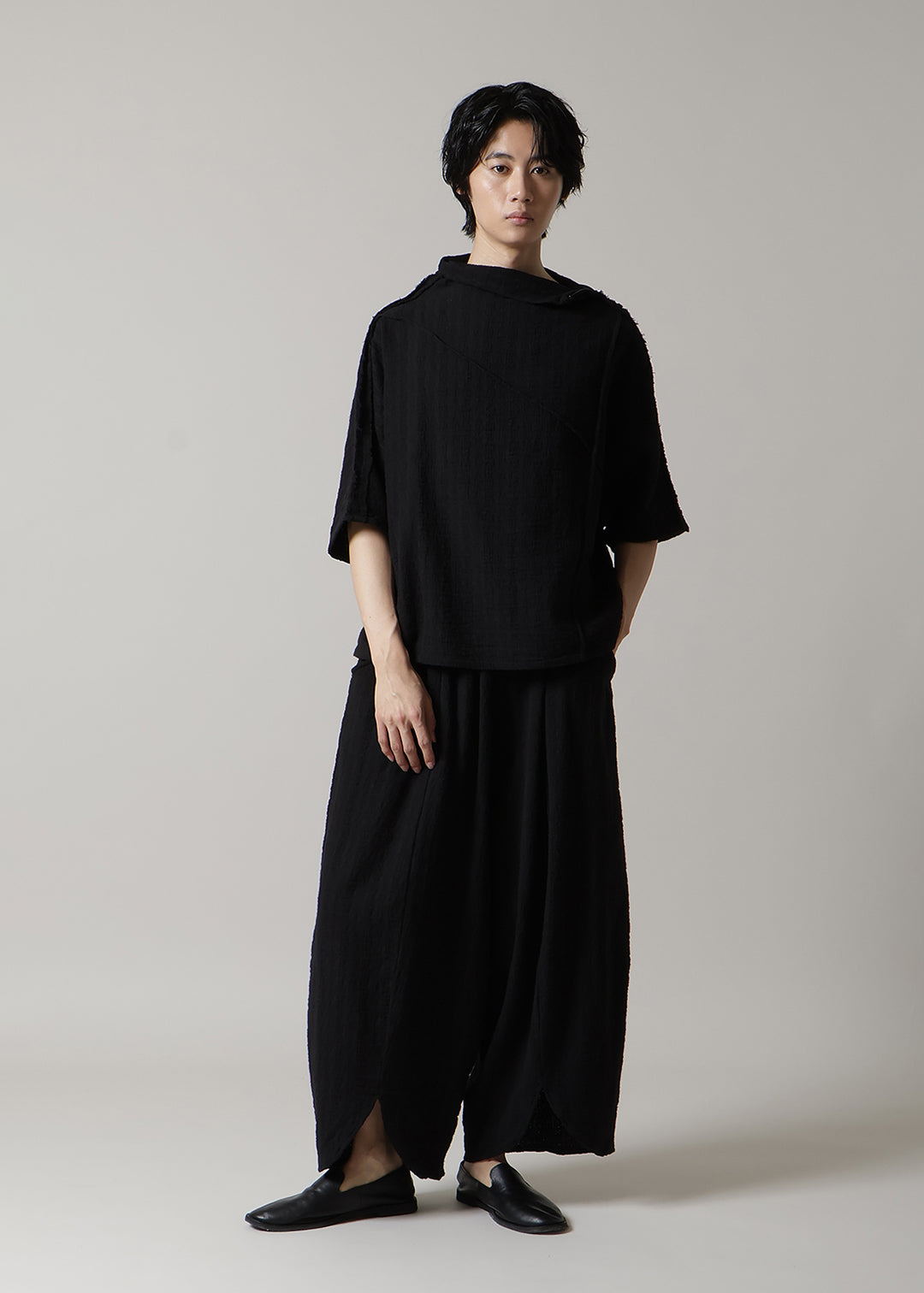 Sculpted Dolman Tops Dobby Gauze