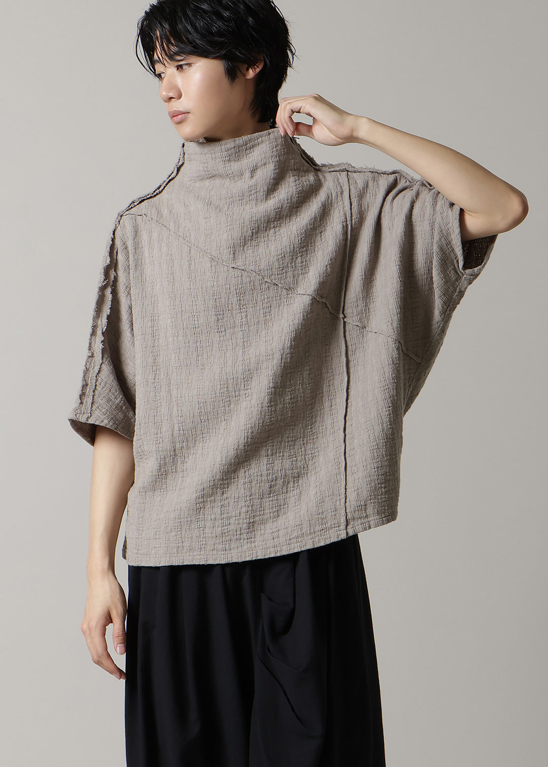 Sculpted Dolman Tops Dobby Gauze