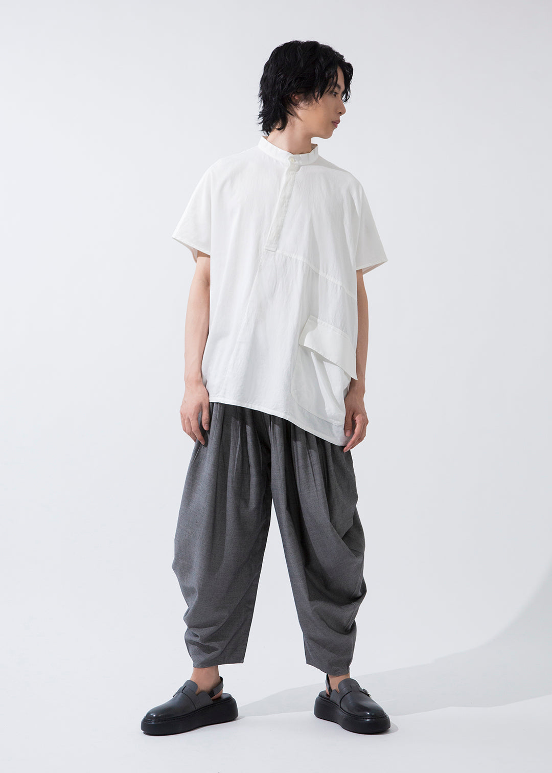 Asymme Half-SL Shirt 100dt Khadi