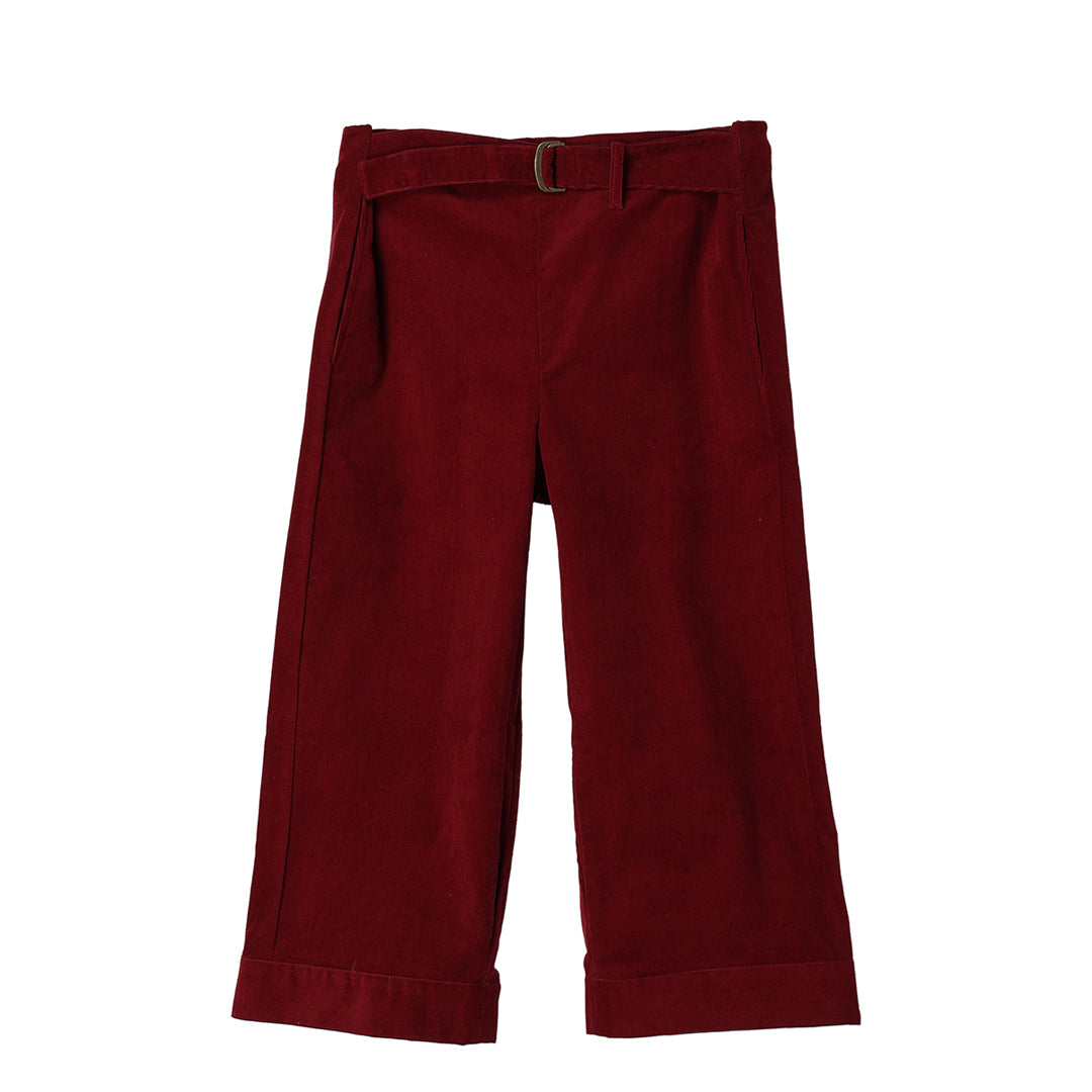 Obi Cropped Pants Corduroy