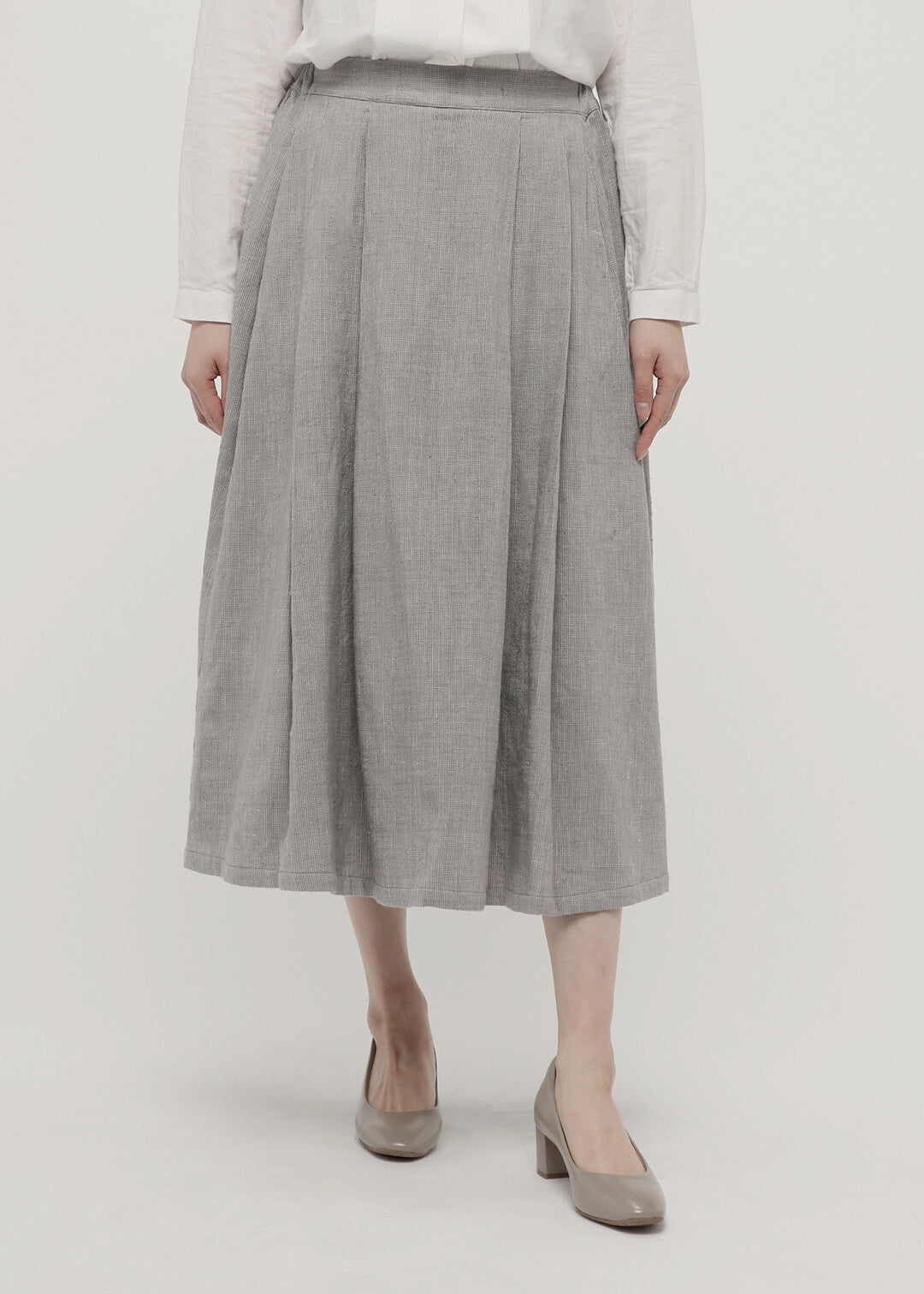 Oxford Khadi Tuck Skirt
