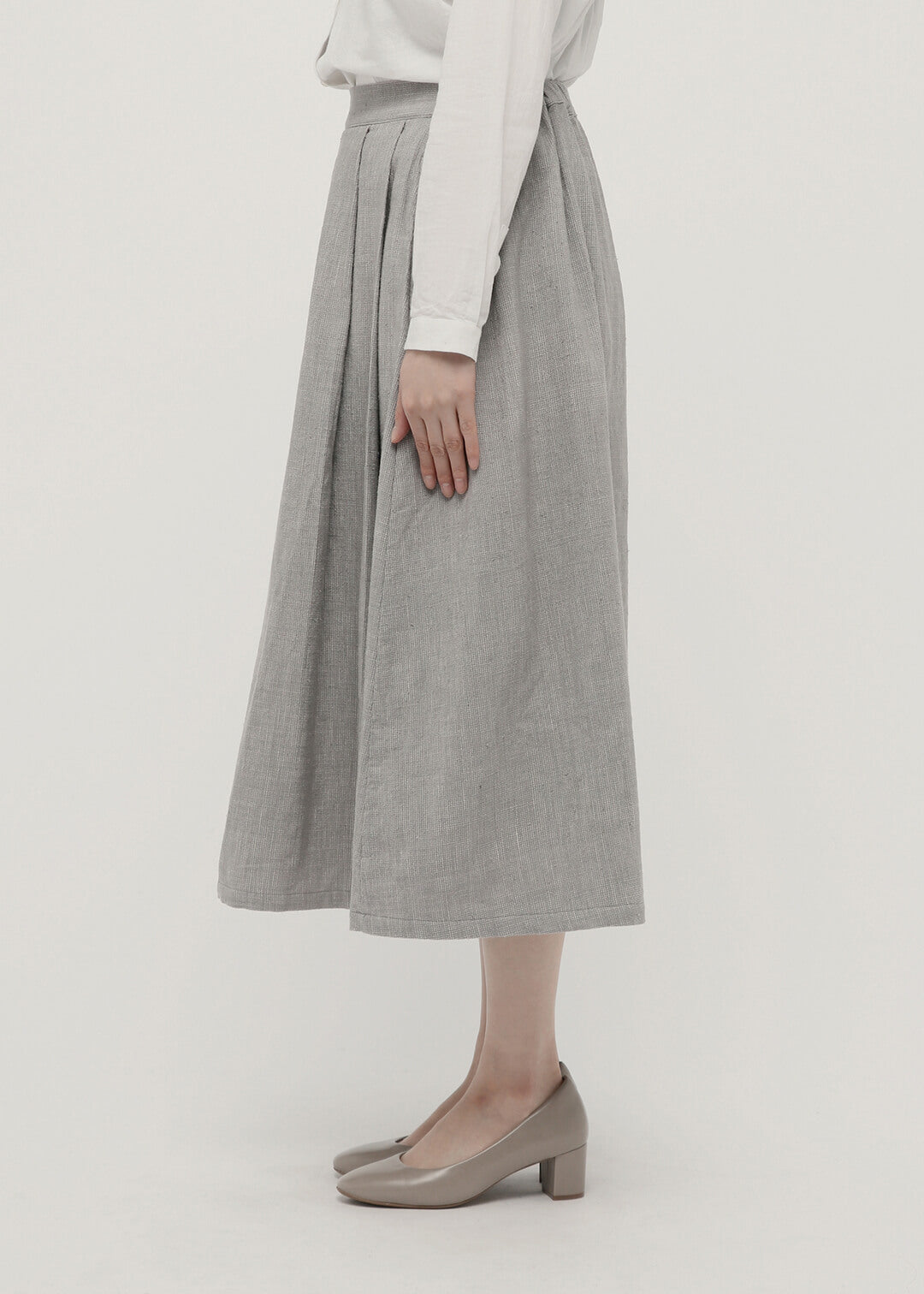 Oxford Khadi Tuck Skirt