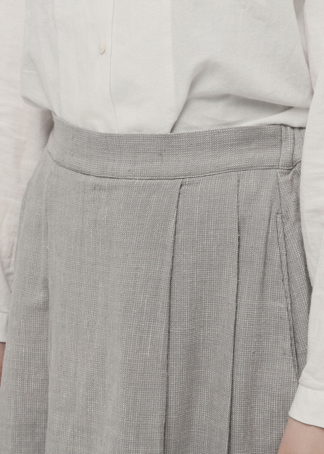 Oxford Khadi Tuck Skirt