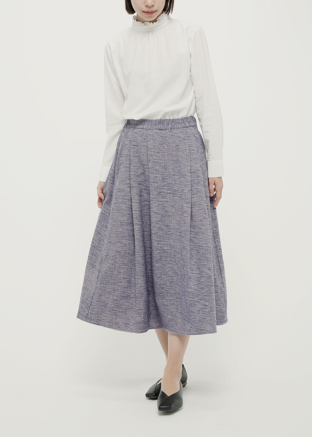 Oxford Khadi Tuck Skirt