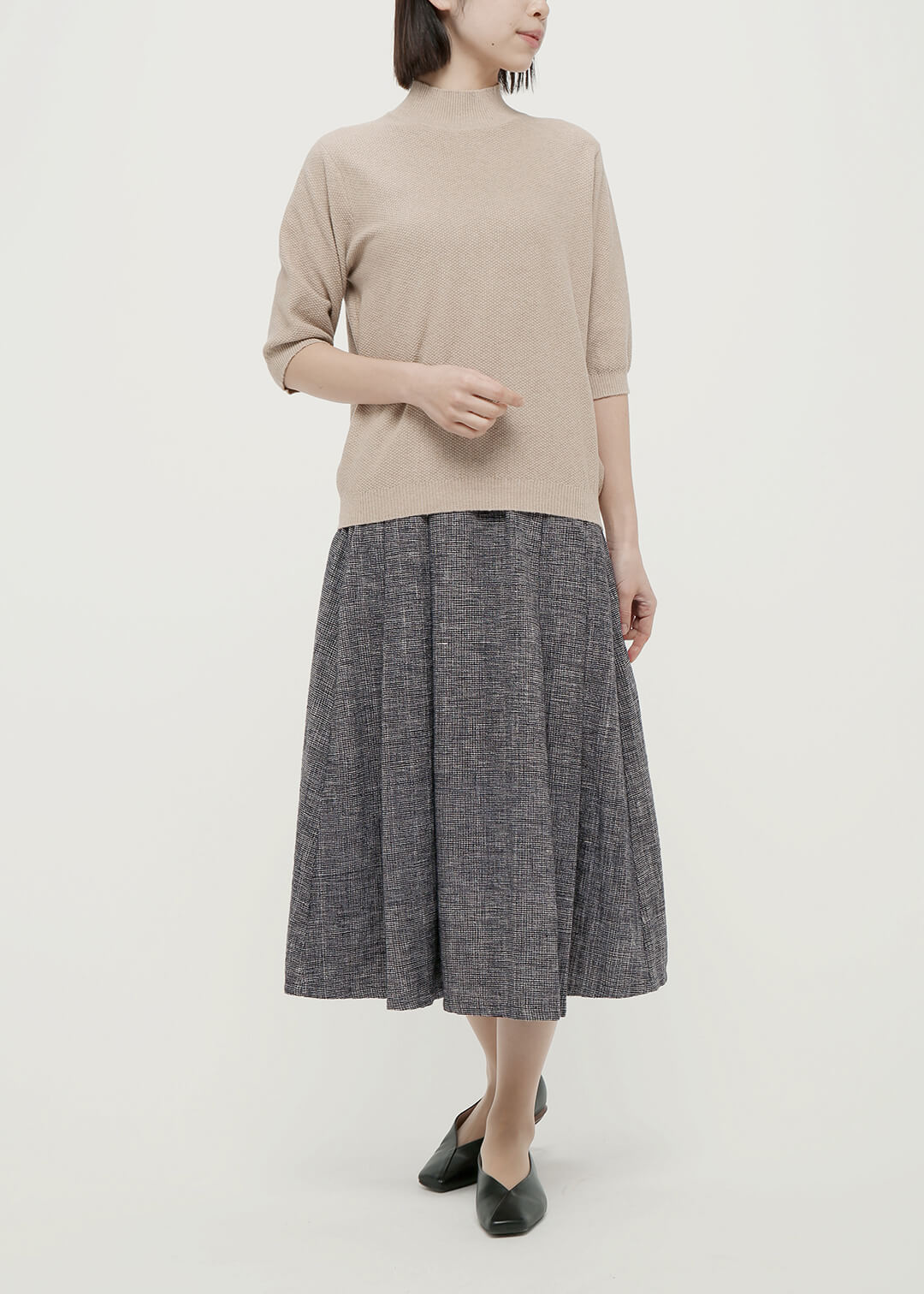 Oxford Khadi Tuck Skirt