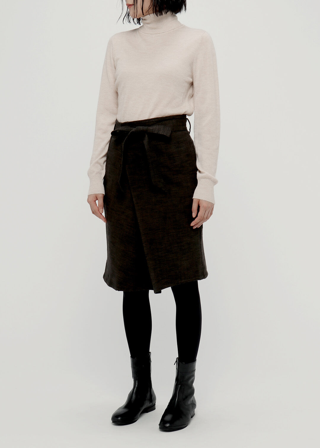Oxford Khadi Mini Wrap Skirt