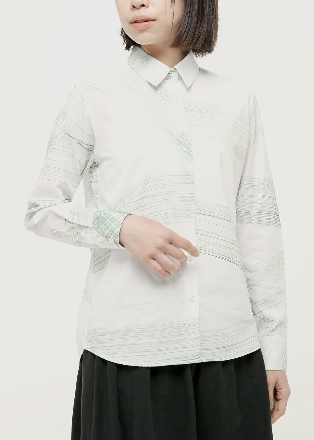 Hand paint (Yuragi) Slim Shirt