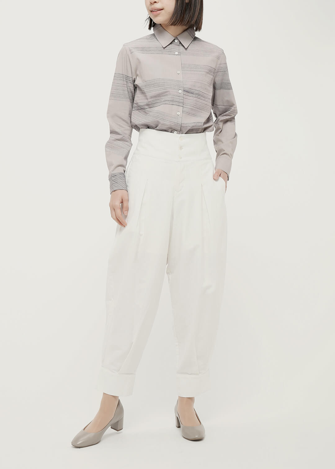 Hand paint (Yuragi) Slim Shirt