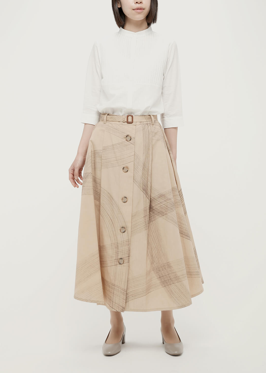 Hand paint (Yuragi) Flare Skirt