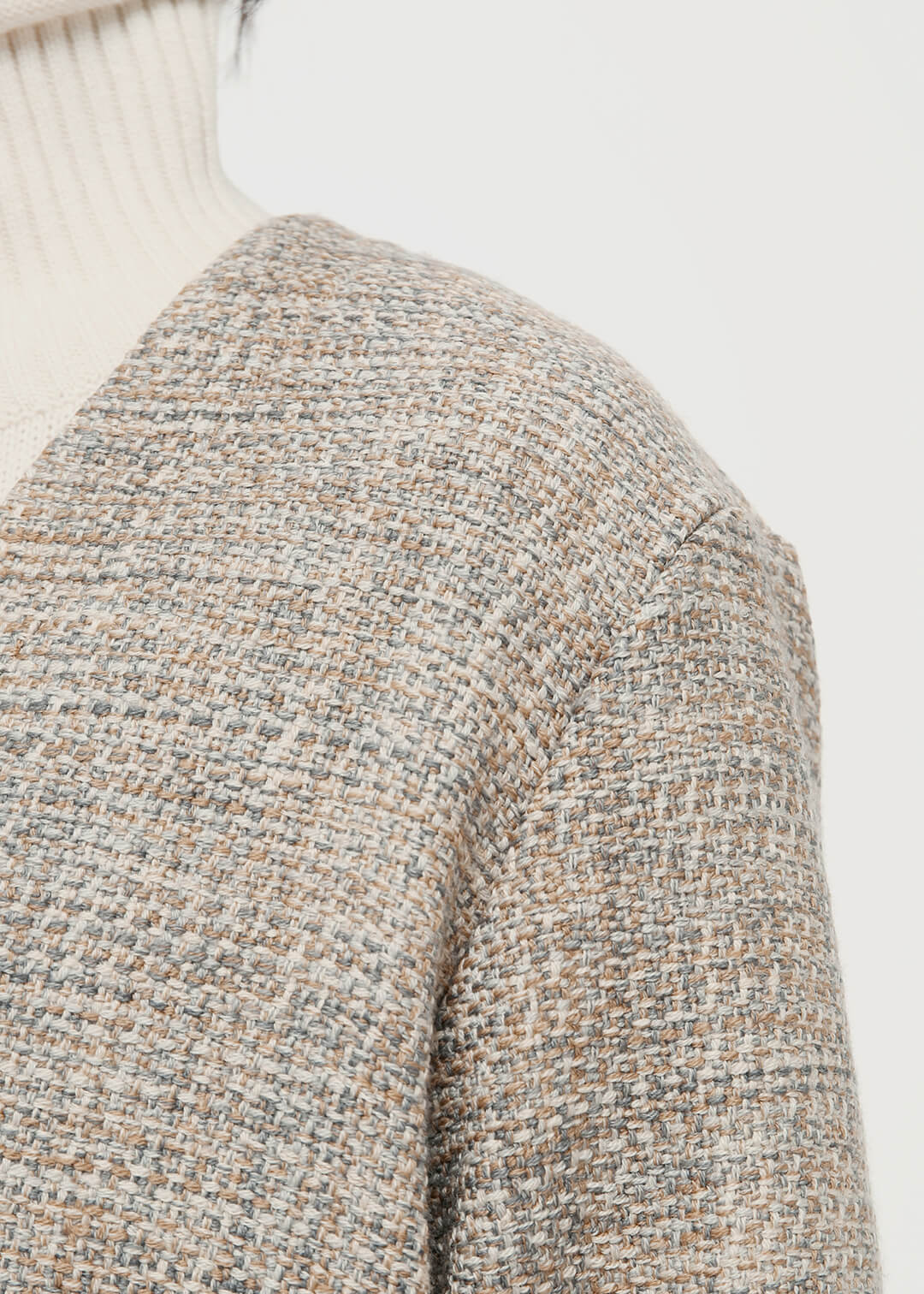 8 pedal Wool No Collar Coat