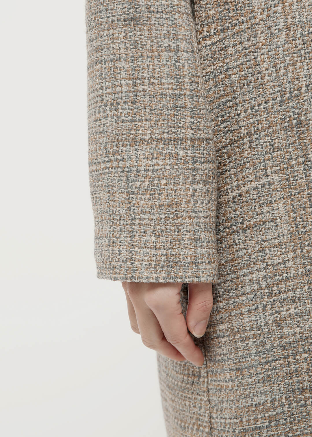 8 pedal Wool No Collar Coat