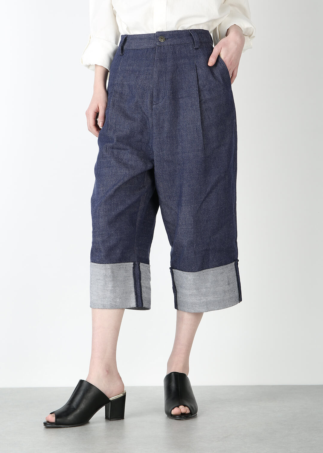 Rinne Half Pants Recycled Denim
