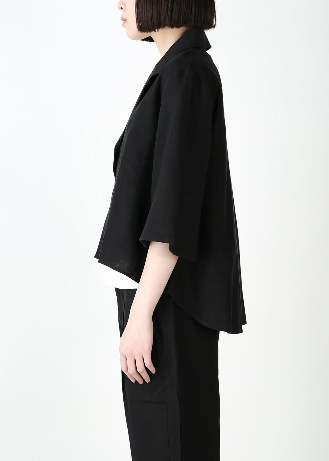 Kaname Short Jacket Linen Khadi