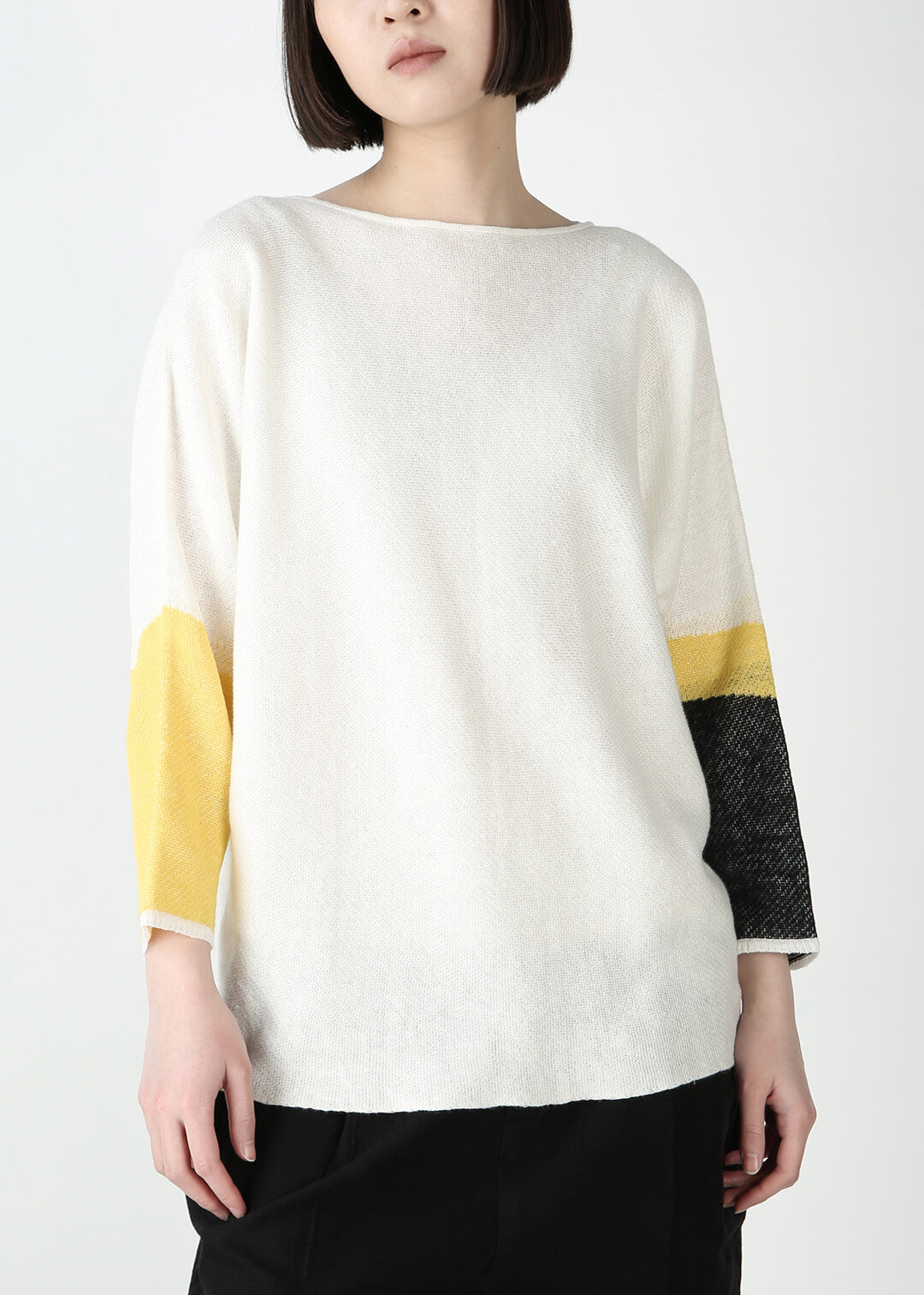 Kirie Jacquard Sweater 12gg Linen