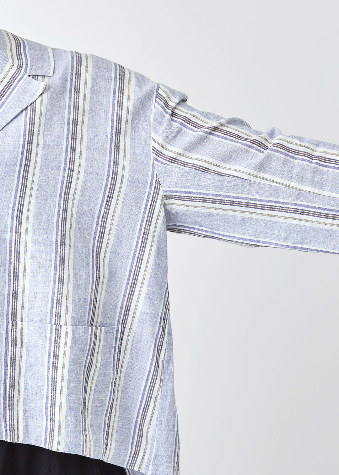 Asymme Jacket 56s stripe Khadi