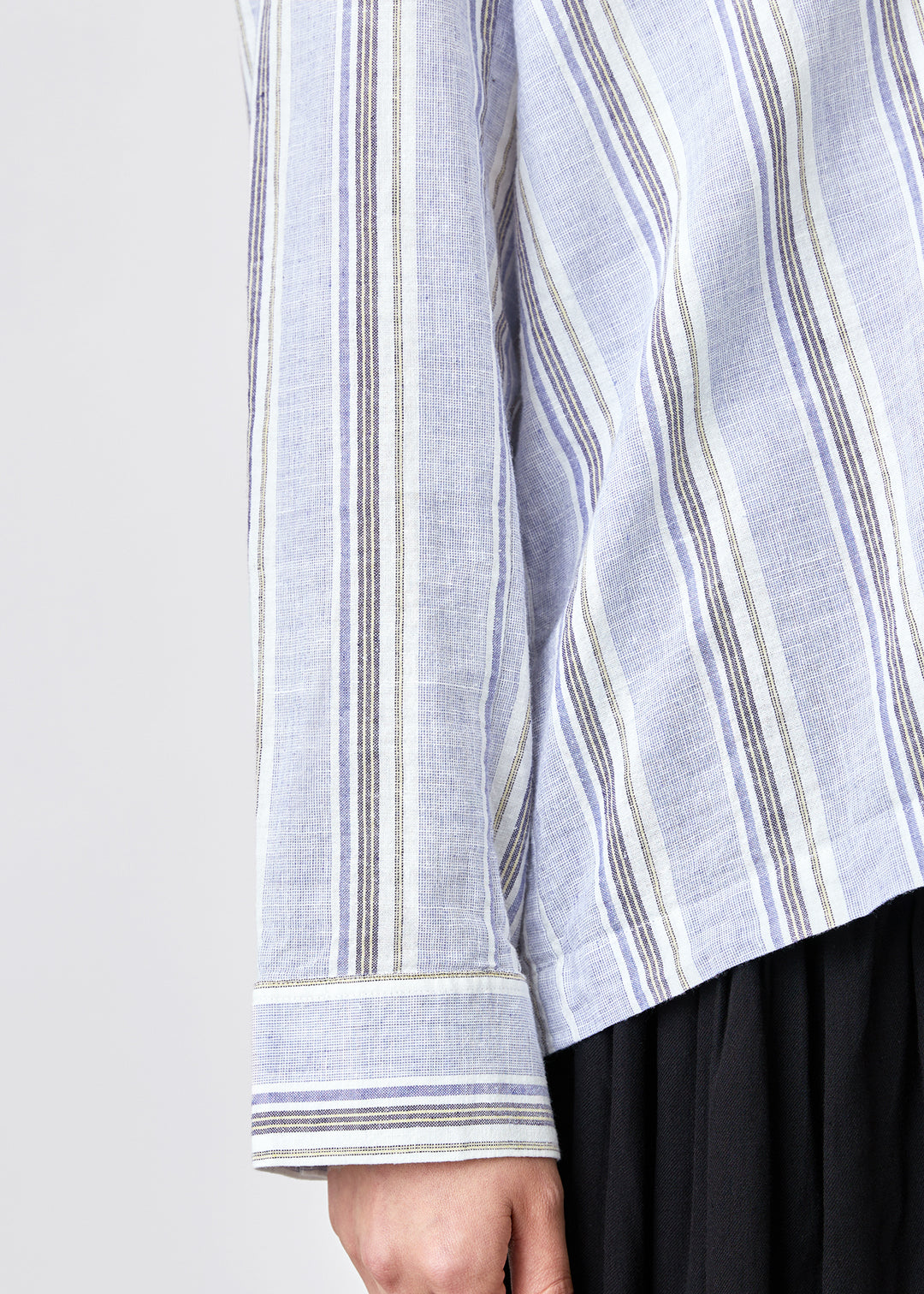 Asymme Jacket 56s stripe Khadi